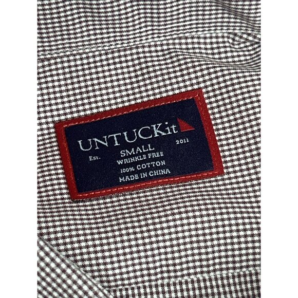 UNTUCKit Gargiulo Shirt Mens S Maroon Button Up Long Sleeve Wrinkle Free New - Picture 9 of 12